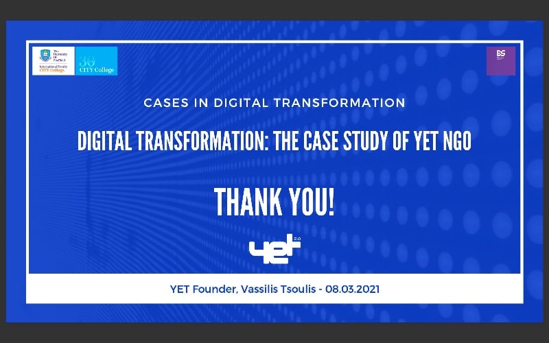 You are currently viewing YET Digital Transformation guest lecture at City College